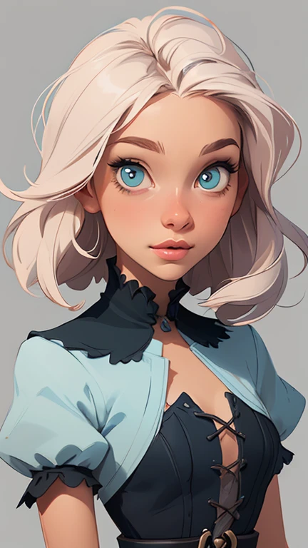 Female Character in Cartoon Style Digital Art Style Illustration Cartoon image of a woman .Ilustra??o estilo desenho animado, estilo de arte dos desenhos animados, Ella Purnel lestilo Cartoon style digital illustration artgerm style cartoon art style, digital illustration style, design de personagens altamente detalhado, arte digital detalhada coragem, Forest fan art, Design de personagens de retrato, beautiful digital illustration, retrato de alta qualidade, Arte em quadrinhos, mulher jovem cabelo com transas lindas . Beautiful lined eyes Medium large bust and wonderful sexy clothes. image expression of sexual desire from the waist to the illustration Ella Purnellstyle Cartoon style digital illustration artgerm style