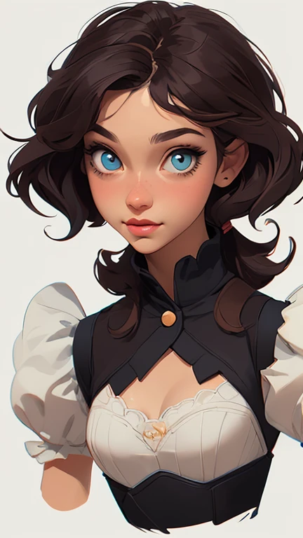 Female Character in Cartoon Style Digital Art Style Illustration Cartoon image of a woman .Ilustra??o estilo desenho animado, estilo de arte dos desenhos animados, Ella Purnel lestilo Cartoon style digital illustration artgerm style cartoon art style, digital illustration style, design de personagens altamente detalhado, arte digital detalhada coragem, Forest fan art, Design de personagens de retrato, beautiful digital illustration, retrato de alta qualidade, Arte em quadrinhos, mulher jovem cabelo com transas lindas . Beautiful lined eyes Medium large bust and wonderful sexy clothes. image expression of sexual desire from the waist to the illustration Ella Purnellstyle Cartoon style digital illustration artgerm style