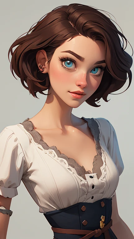 Female Character in Cartoon Style Digital Art Style Illustration Cartoon image of a woman .Ilustra??o estilo desenho animado, estilo de arte dos desenhos animados, Ella Purnel lestilo Cartoon style digital illustration artgerm style cartoon art style, digital illustration style, design de personagens altamente detalhado, arte digital detalhada coragem, Forest fan art, Design de personagens de retrato, beautiful digital illustration, retrato de alta qualidade, Arte em quadrinhos, mulher jovem cabelo com transas lindas . Beautiful lined eyes Medium large bust and wonderful sexy clothes. image expression of sexual desire from the waist to the illustration Ella Purnellstyle Cartoon style digital illustration artgerm style