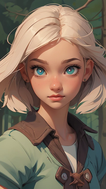 Female Character in Cartoon Style Digital Art Style Illustration Cartoon image of a woman .Ilustra??o estilo desenho animado, estilo de arte dos desenhos animados, Ella Purnel lestilo Cartoon style digital illustration artgerm style cartoon art style, digital illustration style, design de personagens altamente detalhado, arte digital detalhada coragem, Forest fan art, Design de personagens de retrato, beautiful digital illustration, retrato de alta qualidade, Arte em quadrinhos, mulher jovem cabelo com transas lindas . Beautiful lined eyes Medium large bust and wonderful sexy clothes. image expression of sexual desire from the waist to the illustration Ella Purnellstyle Cartoon style digital illustration artgerm style