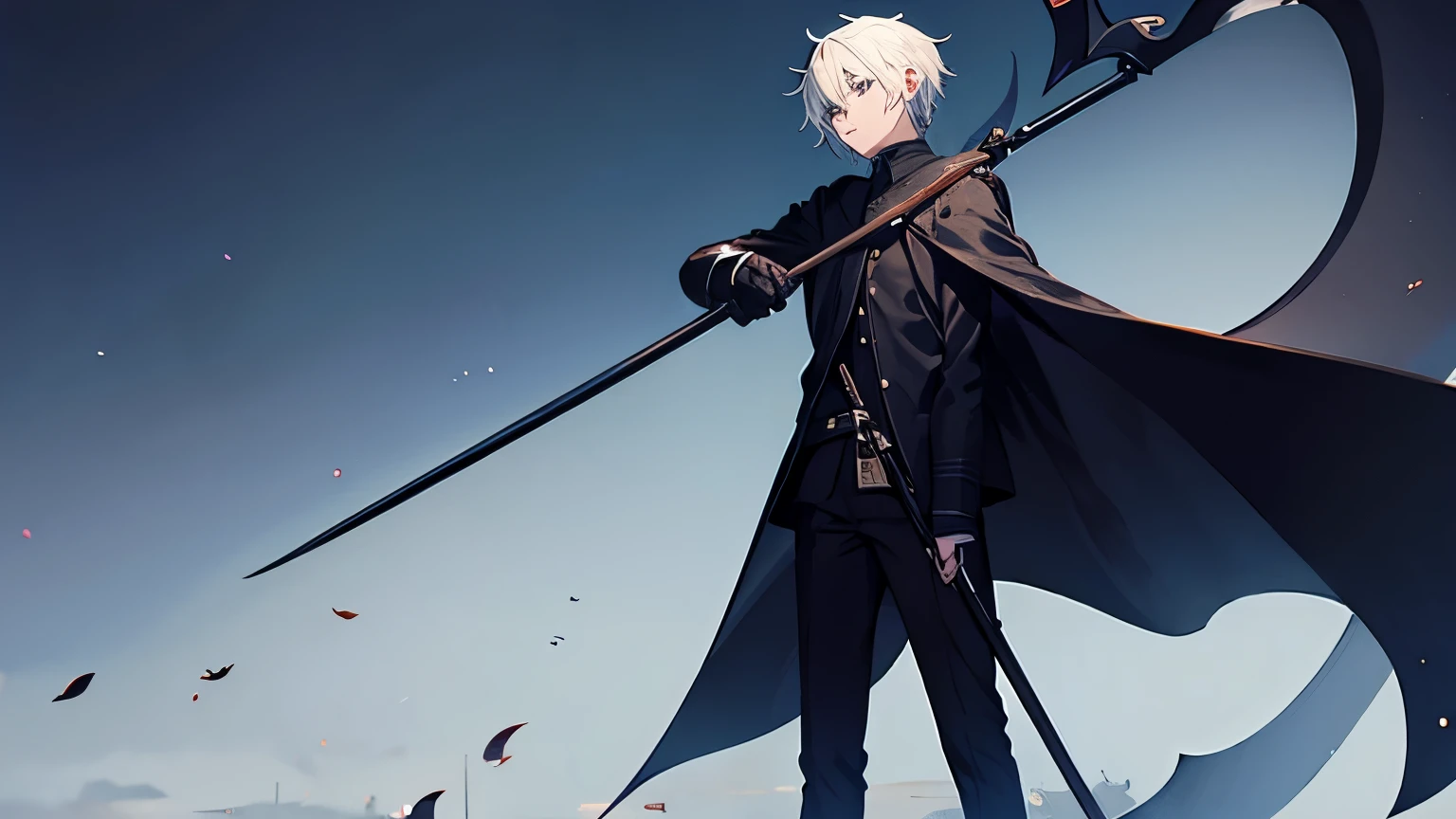 boy with scythe