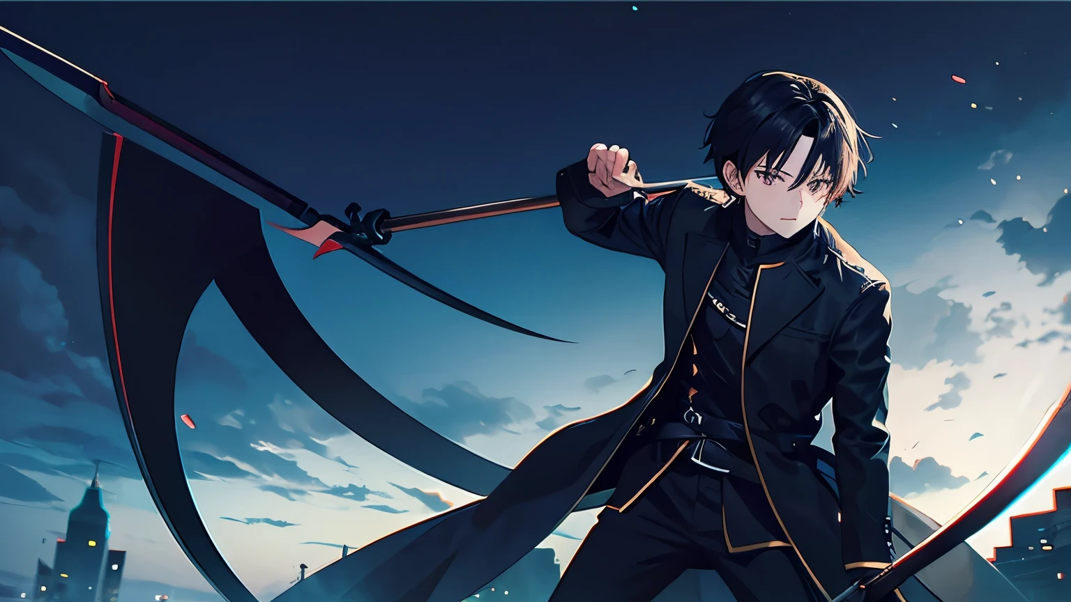 boy with scythe