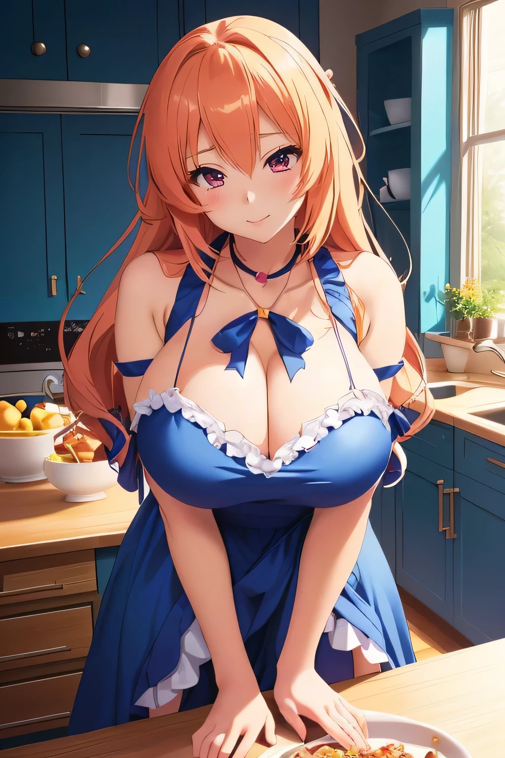 Anime Girls with big breast posing in a kitchen, seductive Anime Girls, beautiful Anime Girls, attractive Anime Girls, ,  In a dress, pretty Anime Girls, cute Anime Girls, Beautiful and attractive anime woman, Big Breasts!, Anime Best Girl, Anime Girls, Beautiful and attractive anime teen, Beautiful Anime Women, Cute anime waifu in a nice dress