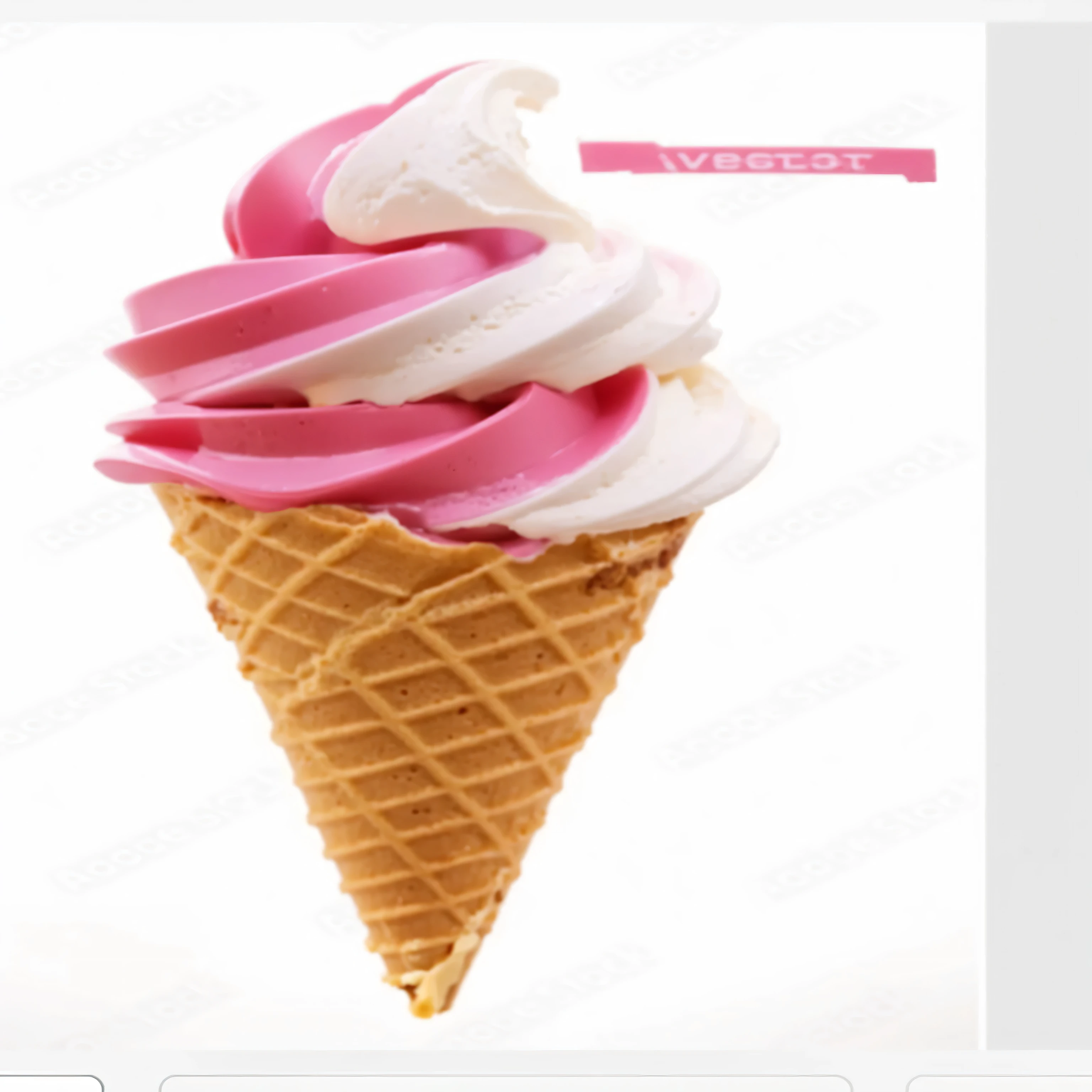 Double color ice cream