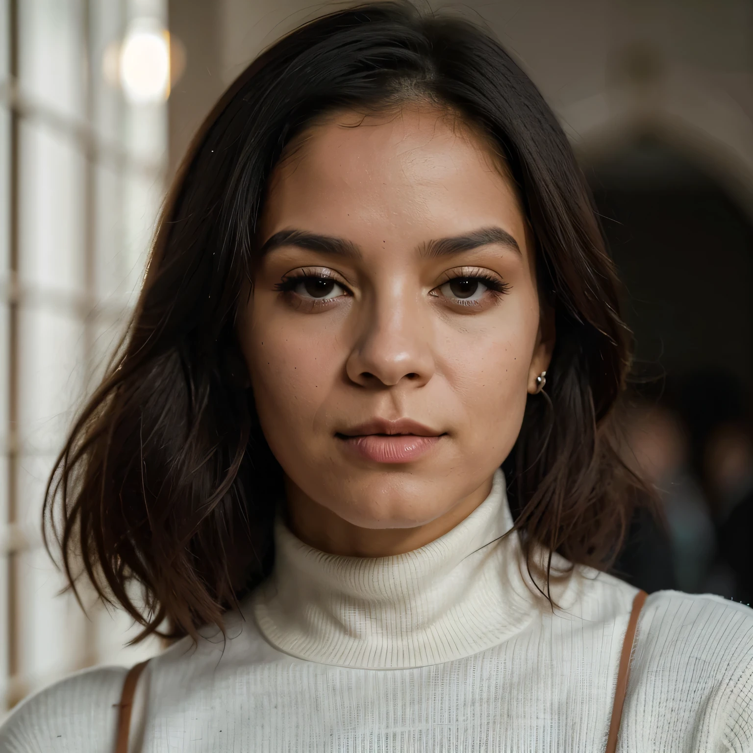cabello rosado, 1 chica, wearing a turtleneck sweater, profesional, Photography, excellent lighting, Impecable, precision, Colores ricos, sombras profundas, claridad, high resolution, afilado como una navaja, composition, Luz y sombra, belleza eterna, cautivado, arte, craftsmanship, Elegancia, Sophistication, Exquisito, detalles, atmosphere, balance, maestro, technique, capturado por expertos, impresionante, Impacto visual, de primera calidad, convincente, profesional-grade, aesthetics, impecable, notable, perfection, attention, Dynamic, evocador, matizado, profundidad, vitalidad, clase maestra, Asombroso, impresionante, High Definition, seductor, encantador, textura, contar historias, fascinante, cinematographic, elite, arte.