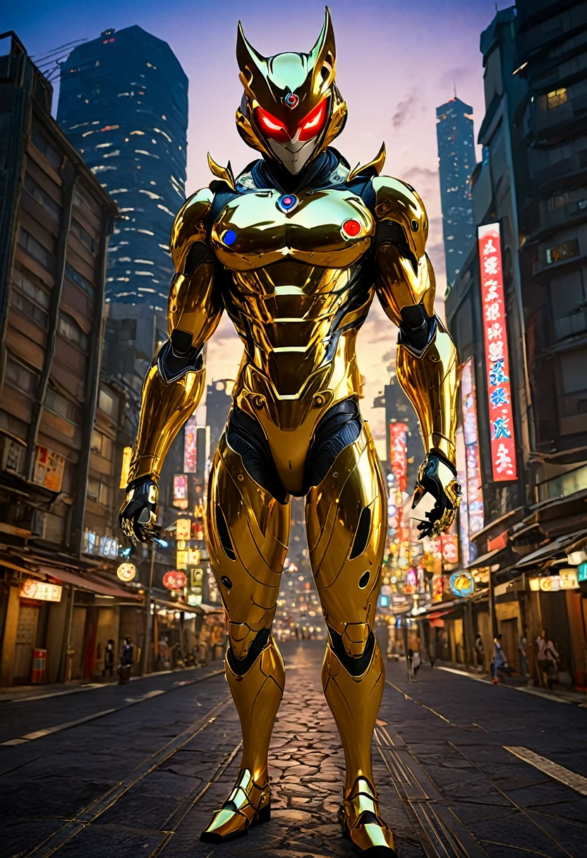 (best quality,4k,8k,highres,masterpiece:1.2),ultra-detailed,(realistic,photorealistic,photo-realistic:1.37),(A persona user from Persona 5, accompanied by their guardian spirit, stands in a vibrant and bustling city. The persona user, dressed in stylish and unique attire, exudes confidence and determination. The persona user stands tall, projecting an aura of strength and power.), (Beside the persona user, their guardian spirit manifests in the form of a Yokai, a supernatural creature known for its mystical abilities. With intricate details and vibrant colors, the Yokai emanates an otherworldly presence. It serves as a visual representation of the persona user's inner self, both a protector and a source of power.), (Surrounding the persona user and the Yokai, the cityscape comes alive with bustling streets, vibrant signs, and towering skyscrapers. The city is bathed in the hues of sunset, casting a warm and mysterious glow over the scene. The lights from the city create an enchanting ambiance, highlighting the contrast between the modern metropolis and the fantastical elements of the persona user and the Yokai.), (In terms of art style, the image embodies a fusion of anime and concept art. This combination captures the essence of the Persona 5 world and brings it to life with bold lines, dynamic poses, and a unique blend of realism and fantasy. The art style seamlessly integrates the supernatural elements with the urban setting, creating a visually striking composition.), (The lighting in the image is carefully crafted to enhance the atmosphere and mood. Soft, diffused light illuminates the persona user's face, accentuating their features and adding a touch of mystery. The cityscape is bathed in golden hues, creating a warm and inviting ambiance that contrasts with the supernatural elements of the scene.)