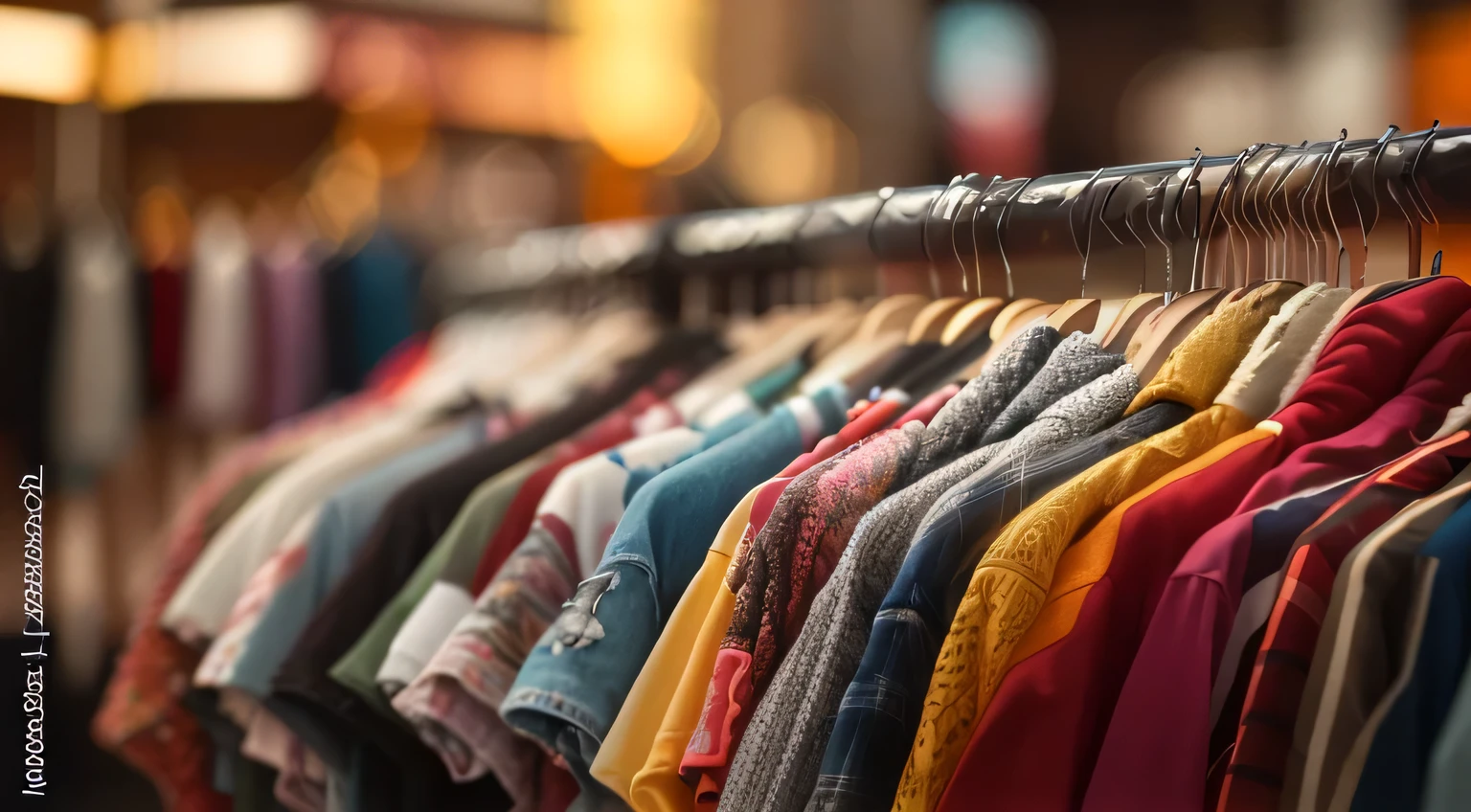 a close up of a rack of clothes with a variety of shirts, vintage clothing, vintage clothing poster, old clothing, colorful clothing, fotografia, fashion clothing, trendy clothes, colorful clothes, casual clothing, colourful clothing, colourful clothes, fashion clothes, clothing, beautiful clothes, street clothing, warm color clothes, modern casual clothing, modern clothing, clothes, vintage color