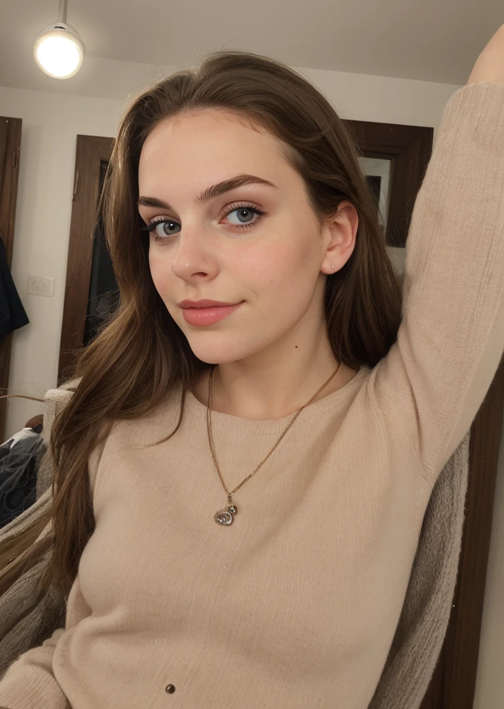 a selfie of a pretty young woman, taken with iphone camera