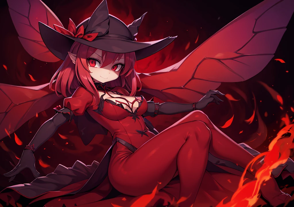Hell fortress life, mutated, crimson queen slime monster, female creature,