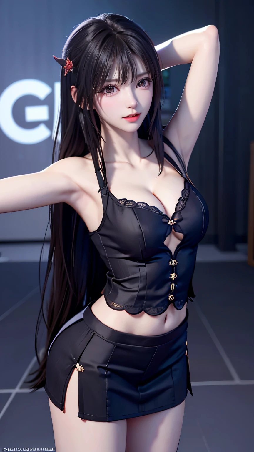 (Very delicate and beautiful:1.2)super model,,Big Breasts,Beautiful breasts,voluptuous,【bike shorts】,,【3girls】,,highest quality, High resolution, 8K,, Large Breasts,, Vivid details, ,Idol Group,mini skirt,With a gentle expression, he spreads his arms out to the audience.