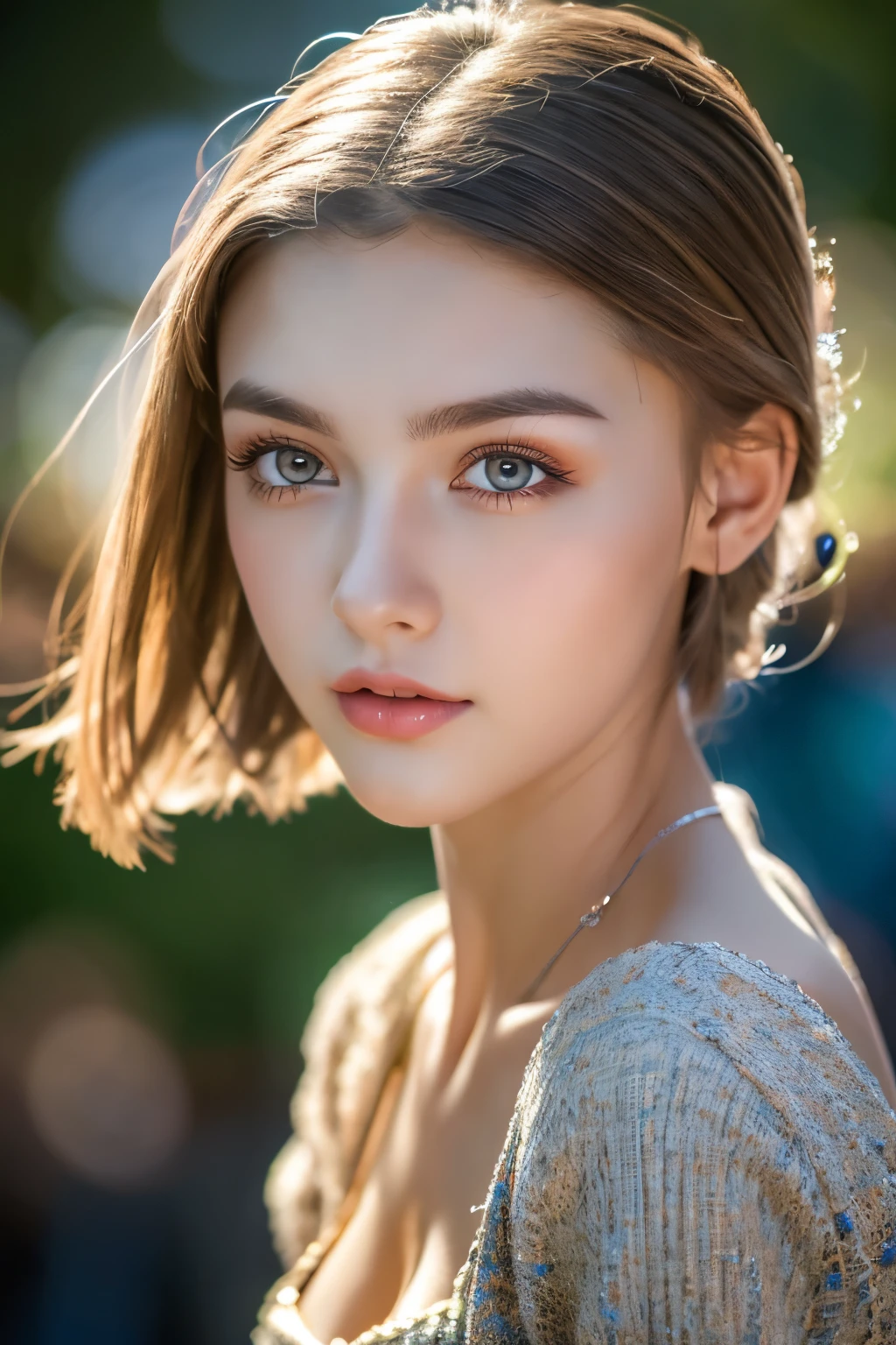 Ukrainian girl, Photorealsitic, Detailed skin, Detailed lips, Detailed eyebrows, PUPILS SPARKLING, depth of fields, ccurate, Super Detail, Best Quality, hight resolution, Anatomically correct, Textured skin, high details, High quality, short skirt, full body