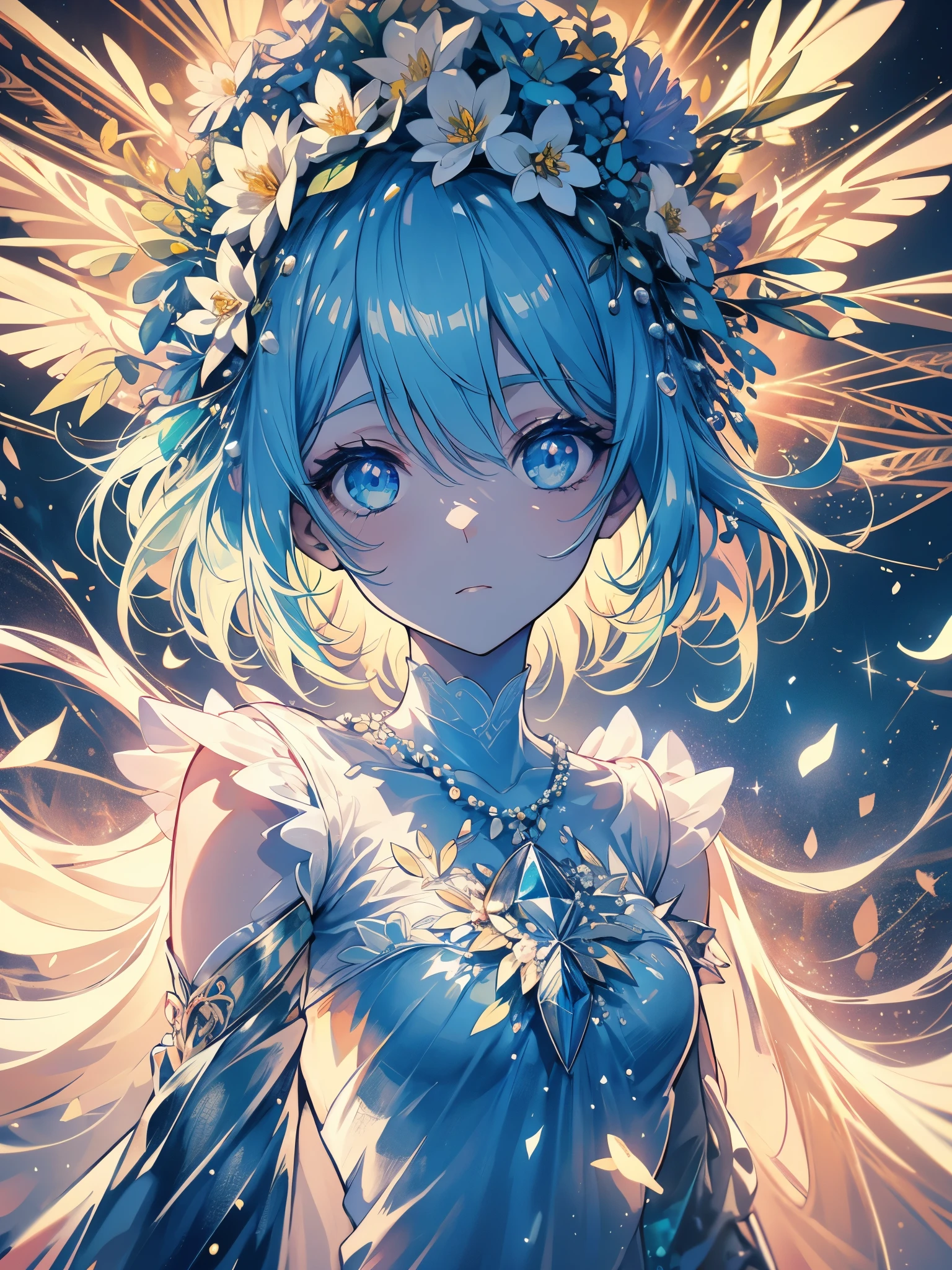 bouquet of delicate flowers Hyacinth, super transparent, holy luz, beautiful spectral luz, petals glow, piscando, fundo escuro, transparent luz drops, reflective luz, brilhante, luz flowing in, optics, perfil retrato, sharp focus, magical, intricado, ultra realistic, fantasia, composition, luz, trend in artstation, Pearl, nuvem de patrono de vapor prateado, family of corrosive enveloping rays, 8k, ureal air 23v4 upluz