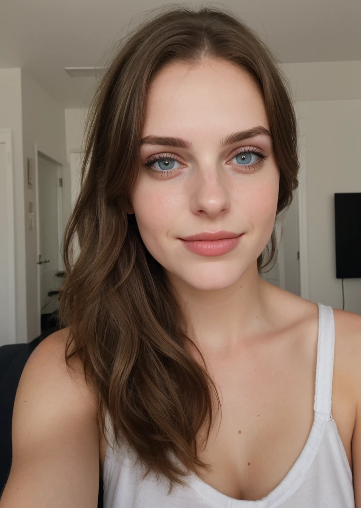 a selfie of a pretty young woman, taken with iphone camera