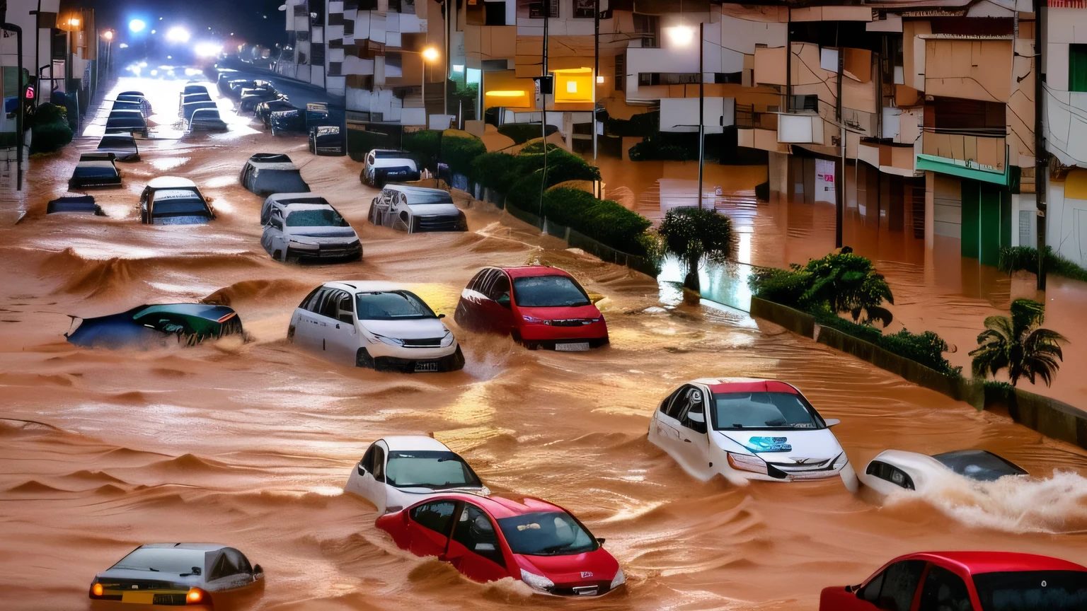Caxias do Sul in southern Brazil was hit by heavy rain resulting in flooding in several parts of the city.
