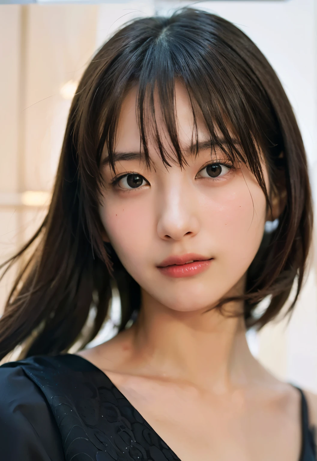 ((Full nudity:1.0)),Cute Japanese Women Photos, Little Woman, 20-year-old, Beautiful and perfect face, Brown, Beautiful Face, thin: 1.2, (photo Realistic:1.4), (hyper Realistic:1.4), (Realistic:1.3),
(Smoother lighting:1.05), (Improving the quality of cinema lighting:0.9), 32k,
1 girl,20-year-oldの***, Realistic lighting, Backlight, The light shines on your face, Ray Tracing, (Bright light:1.2), (Improvement of quality:1.4),
(Highest quality Realistic textured skin:1.4), fine grain, Detailed face,
(tired, Sleepy and happy), (smile:0), Face close-up, 
(Accentuates body lines:1.1), (Enhances the beauty of skin texture:1.1)