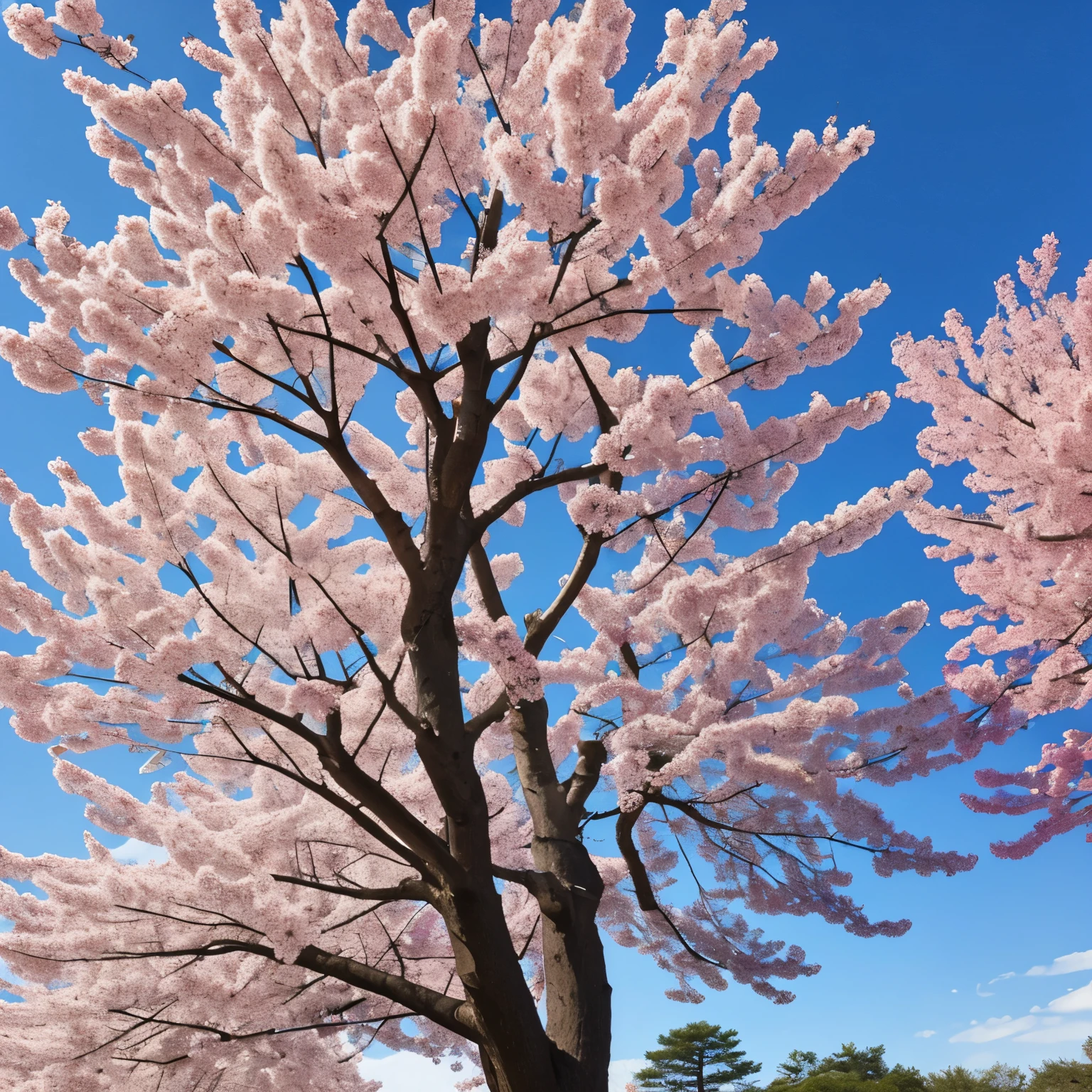 Unite a sakura tree with the initials S +J carved inside a heart on the tree