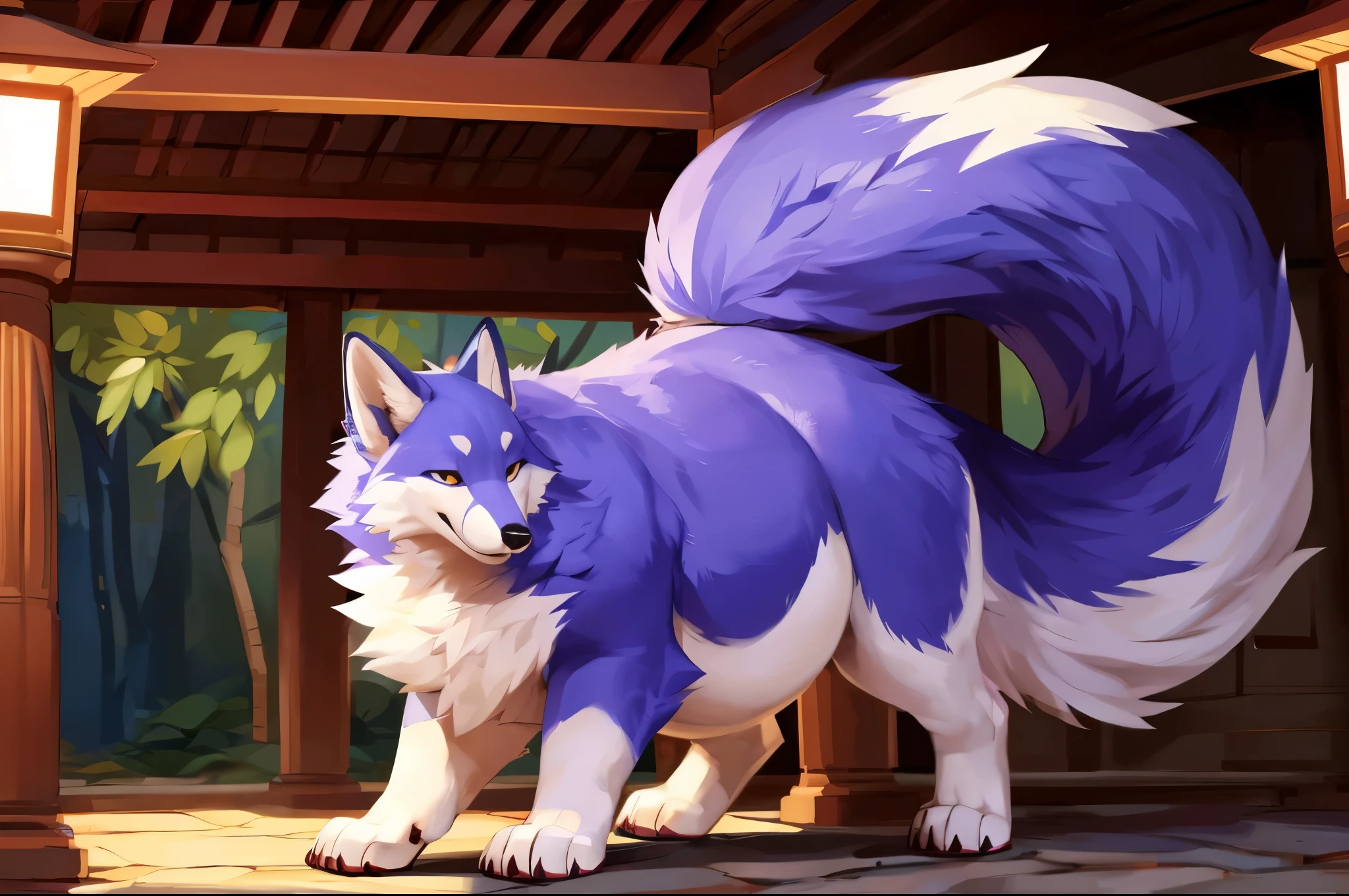 4k ultra quality, 4k full body view,(ultra high detailed body),((feral)) fox,by mystikfox61, by glitter trap boy,feral paws, by bebebebebe,by morethreedee, by seibear,(thick thigh),(chubby thigh),thicc thigh,thick legs,chubby legs,thicc legs,massive butt,enomorous thigh,massive thigh,massive legs,thick lower legs,wide legs,(detailed thigh),(wide thigh),fluffy belly sharp nails,((sfw)),(ultra detailed face),detailed eyes,big tail,fluffy tail,(detailed tail),enomorous tail,bigger tail,huge tail,volumetric light,muscle legs,big paws,(thick paws),fluffy paws,furry paws,enomorous paws,(feral focus), beast,(bigger lower body),(long legs),side view,master works, super fine, 4k resolution, high quality,high picture detail,dark fantasy,illusory engine, Masterpiece,dire fox,faint lighting,in a shrine,sakura,shiny fur,(feral) belly,charming (feral) body,chubby (feral) body,detailed belly,enomorous belly,hyper belly,bigger belly