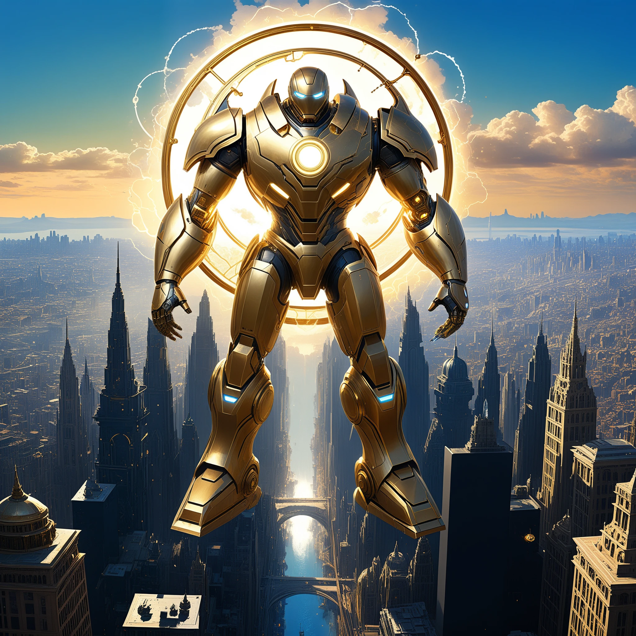 In a world of brass and steam, AI-infused marvels soar amidst towering clockwork edifices, painting the skyline with innovation.