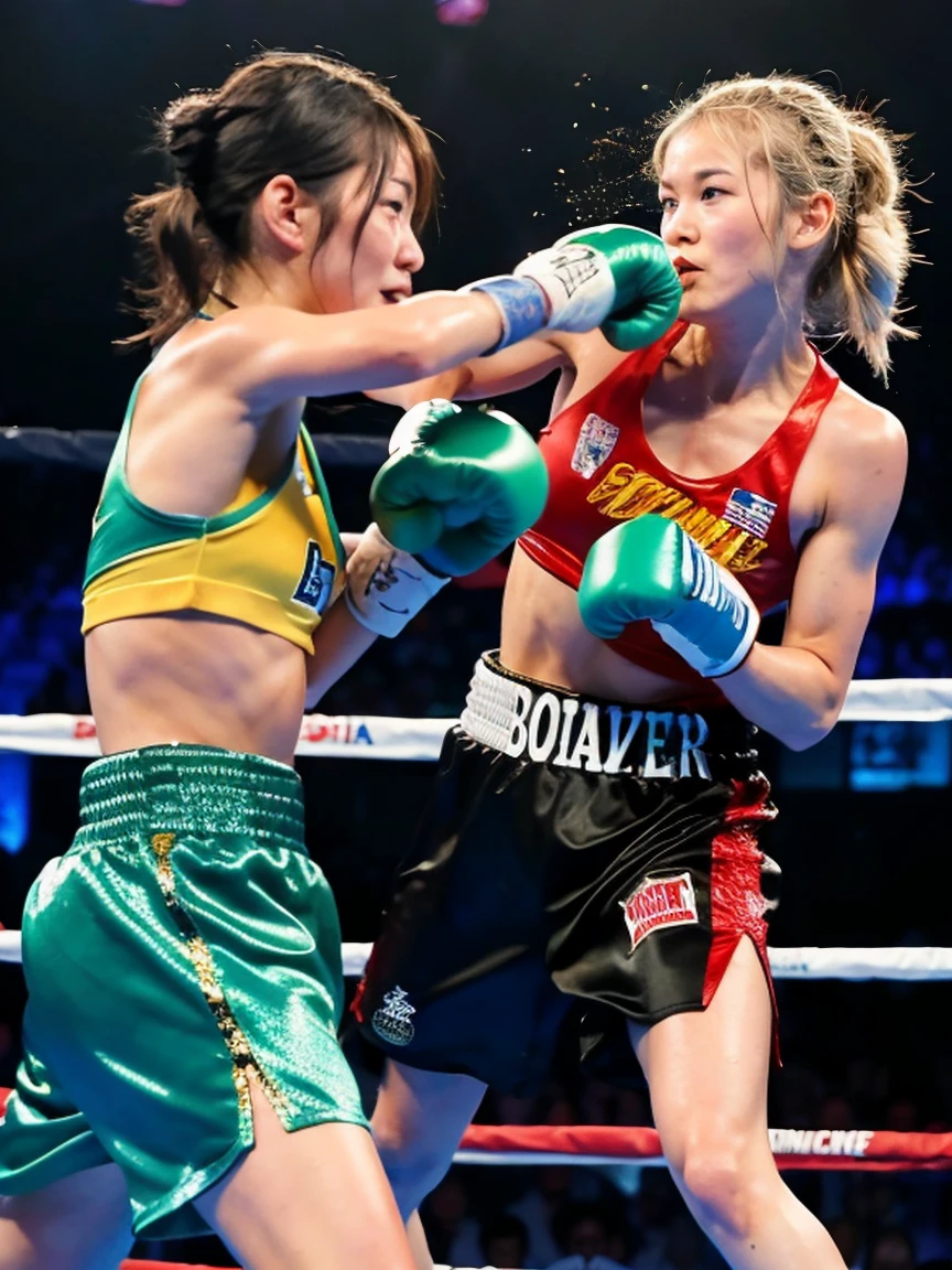 boxing match,Japanese,Women&#39;s Match,Muscular,