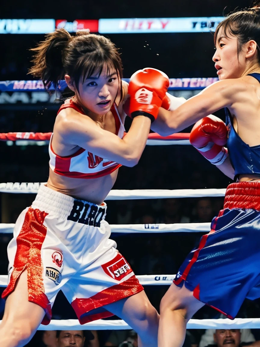 boxing match,Japanese,Women's Match,Muscular,
