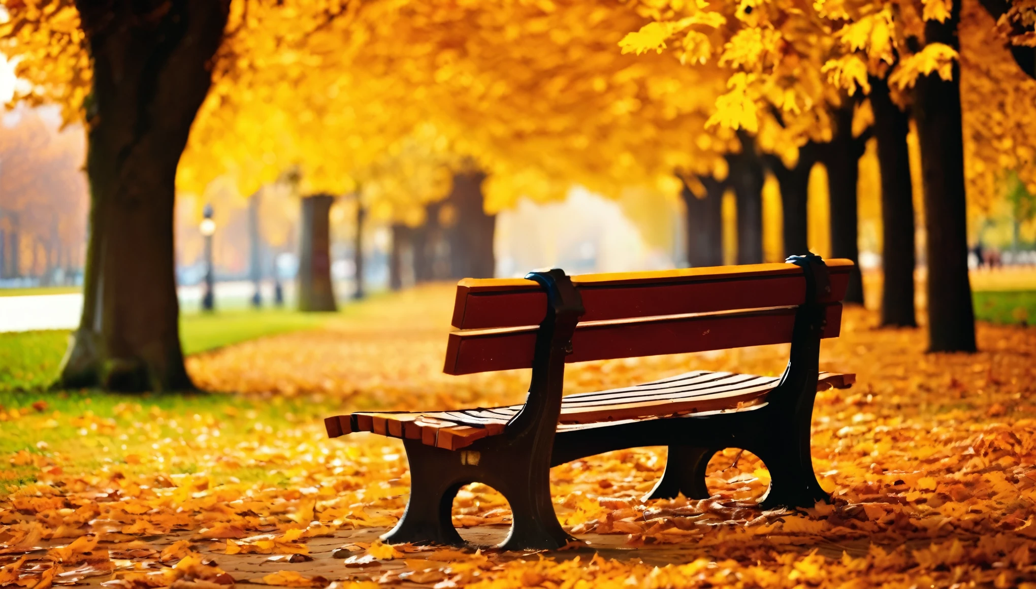 there is a bench that is sitting in the leaves, beautiful high resolution, during autumn, benches, beautiful wallpaper, hd wallpaper, autumn season, beautiful image, sitting on a park bench, bench, in the autumn, golden autumn, sit on a bench, high quality wallpaper, the fall season, fall season, sitting on bench, wallpaper hd, high-quality wallpaper
