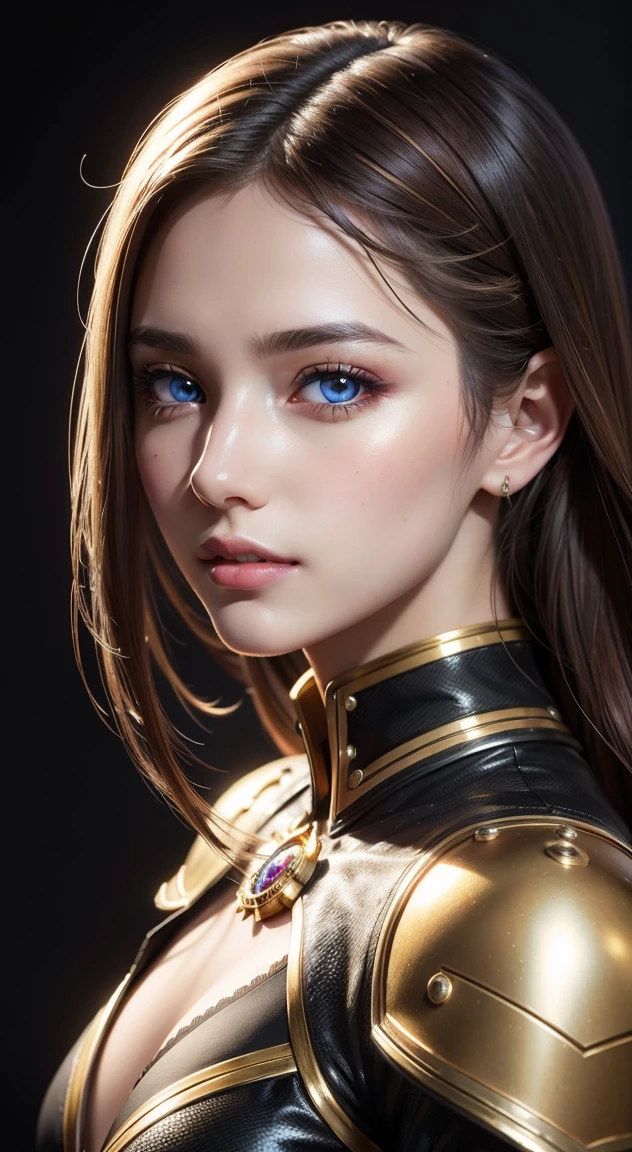 best quality, masterpiece, (realistic:1.2), 1 girl, random hair color, random vampire eyes color, bright skin, beautiful skin, red color lip, Front, detailed face, beautiful eyes, wear golden black mechanical suit , best quality, masterpiece, (realistic:1.2), 1 girl, detailed face, beautiful eyes, [(Transparent background:1.5)::5], (((masterpiece))), (((best quality))),(((extremely detailed))), illustration, 1girl, solo, mysterious, multi-color eyes, detailed eyes, hyper detailed, light smile, highly detailed, beautiful, small details, ultra detailed, best quality, intricate, 4k, 8k, trending on art station, good anatomy, beautiful lighting,