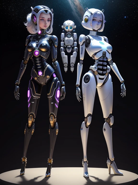 (masterpiece, highest quality, detailed),
Many women have become cyborgs,
See all the viewers,
robot girl,
All of them have perfect and beautiful faces,
All of them have their internal skeletons visible from the face down.,
All of them have jewels on the top and bottom.,
All of their arms and legs are mechanical parts.,
All of the arms and legs have robotic joints.,
All of them have different arm and leg shapes.,
Everyone has a different hairstyle,
spacecraft,
SF, space,
multi pose,
Full Body Shot,
Everyone is swapping limbs with each other.,
Group selfie