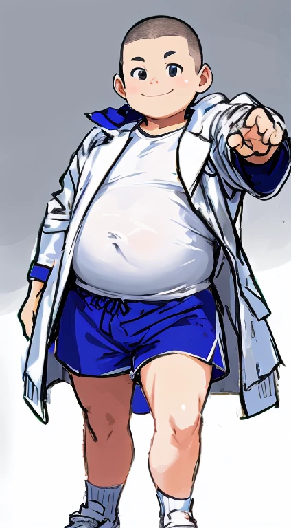 ((androgynous)), beautiful, (very short hair), (pudgy face),(ikemen), ((boyish)), (handsome), (chubby), (beefy), (mischievous boy), (cool), (unique angle)