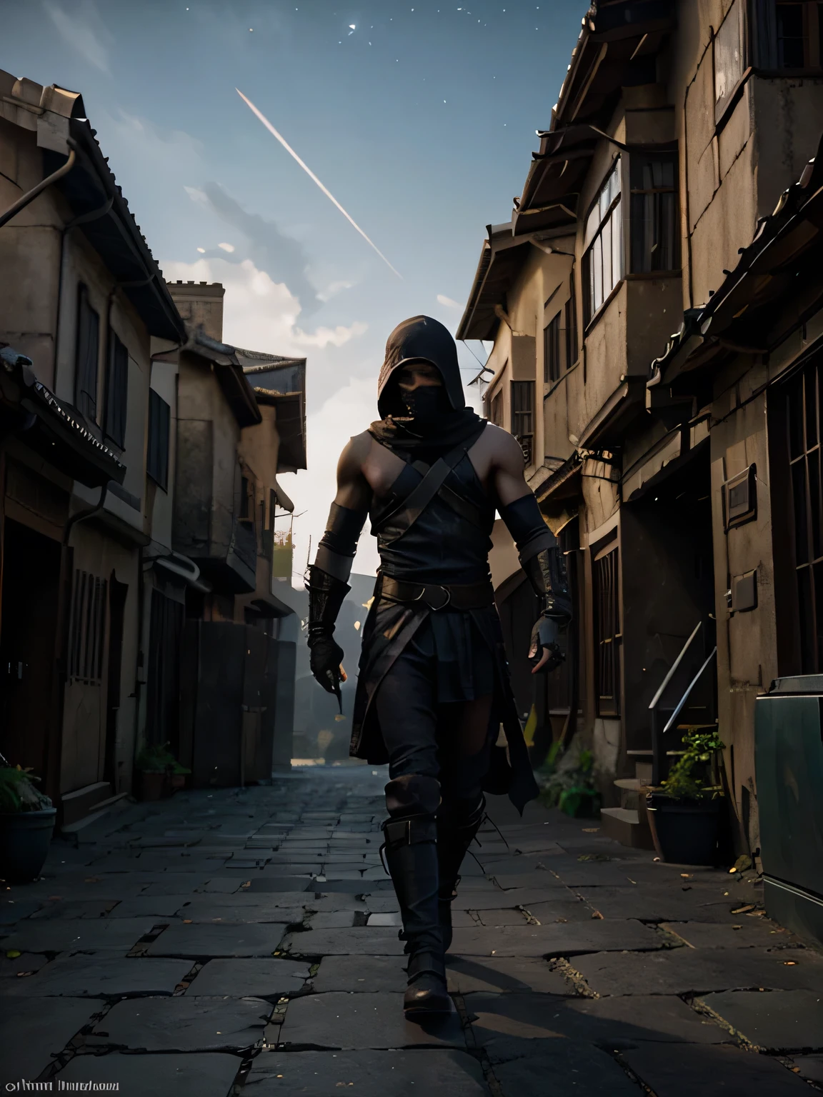 In the shadows of the night, where moonlight dances upon ancient rooftops, a lone ninja silently prowls. With grace and precision, they navigate through the labyrinthine streets, unseen by all but the stars above. Their mission: to retrieve a stolen artifact before it falls into the wrong hands. With nerves of steel and a heart of resolve, the ninja faces perilous traps and cunning adversaries. Yet, with every obstacle overcome, they draw closer to their elusive target. In the heart of the enemy's stronghold, the final showdown ensues. In a flurry of blades and shadows, the ninja emerges victorious, reclaiming the artifact and vanishing into the darkness once more, leaving behind only whispers of their legen