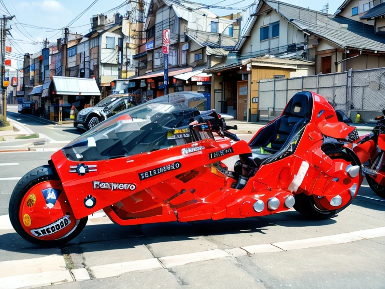 Kawagoe City、AKIRA Bike、Suburban town、empty street、evening、Storehouse architecture、bridge、Old store、shrine、Temple、ragged、Circuit board、complicated、Izakaya、Super detailed、Realistic、sweeper truck、超Realistic、high quality、Highest、Super Detail、Crazy Detail 、Very detailed、Photorealistic、A magnificent composition、Highest品質、32k --v 6