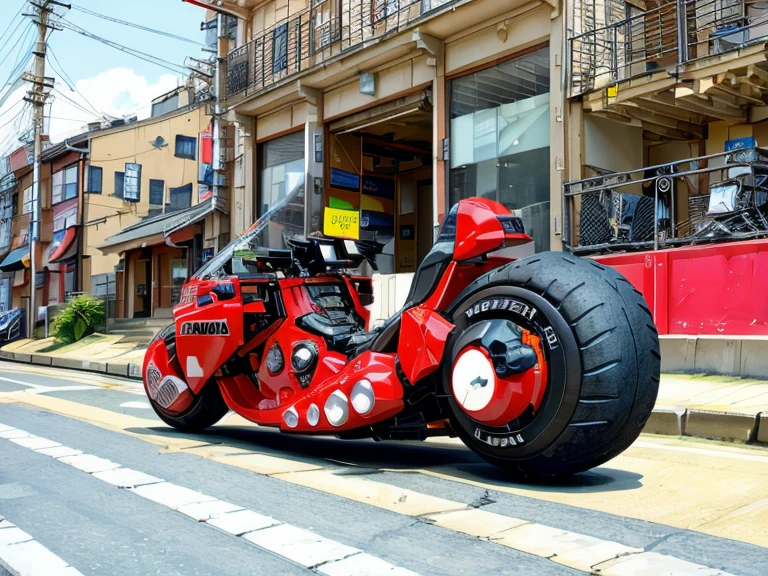 Kawagoe City、AKIRA Bike、Suburban town、empty street、evening、Storehouse architecture、bridge、Old store、shrine、Temple、ragged、Circuit board、complicated、Izakaya、Super detailed、Realistic、sweeper truck、超Realistic、high quality、Highest、Super Detail、Crazy Detail 、Very detailed、Photorealistic、A magnificent composition、Highest品質、32k --v 6