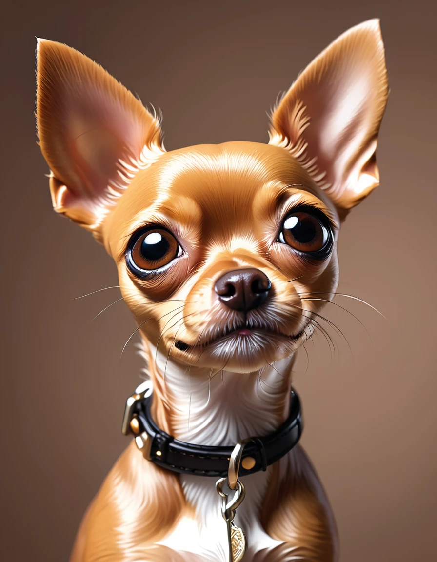 "high-res, ultra-detailed, realistic:1.2, professional, vivid colors, bokeh, 소형견 standing on a white surface, Russian Brown Toy Terrier Breed, miko, Jacobs Maximus, metis, pet animal, Mini Pin Black Tan, Writer: Emma Andijewska, 치와와's head with a confident pose, high quality portrait, detailed eyes and lips, pepper, by Ivan Ranger, looking sideways"