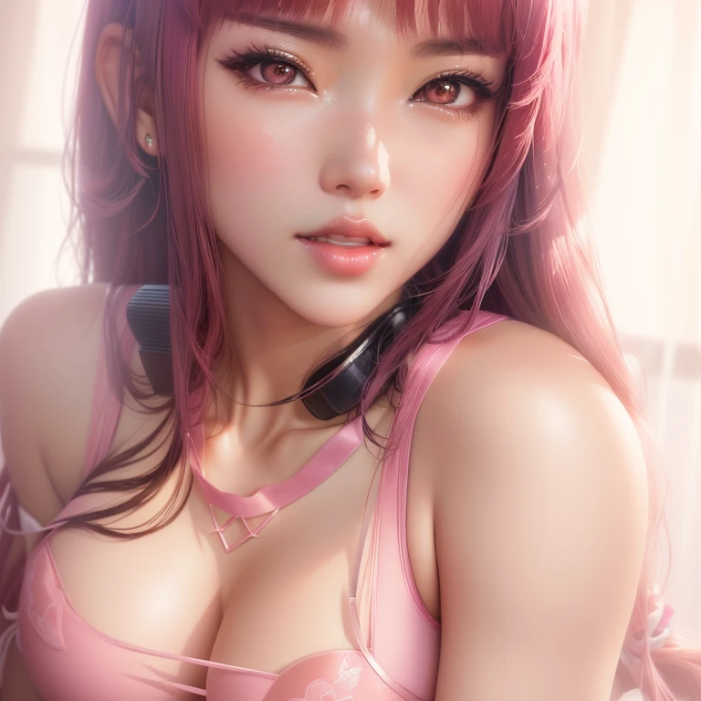 Alafide Asian woman in pink transparent lingerie posing for camera, Attractive anime girl, Realistic anime girl render, Realistic anime 3D 风格, Realistic anime, Seductive portrait of Tifa Lockhart, 3D animation realistic, Realistic young anime girl, Smooth anime CG art, Charming anime girl, Surrealist anime, Beautiful and charming anime woman, Beautiful anime girl