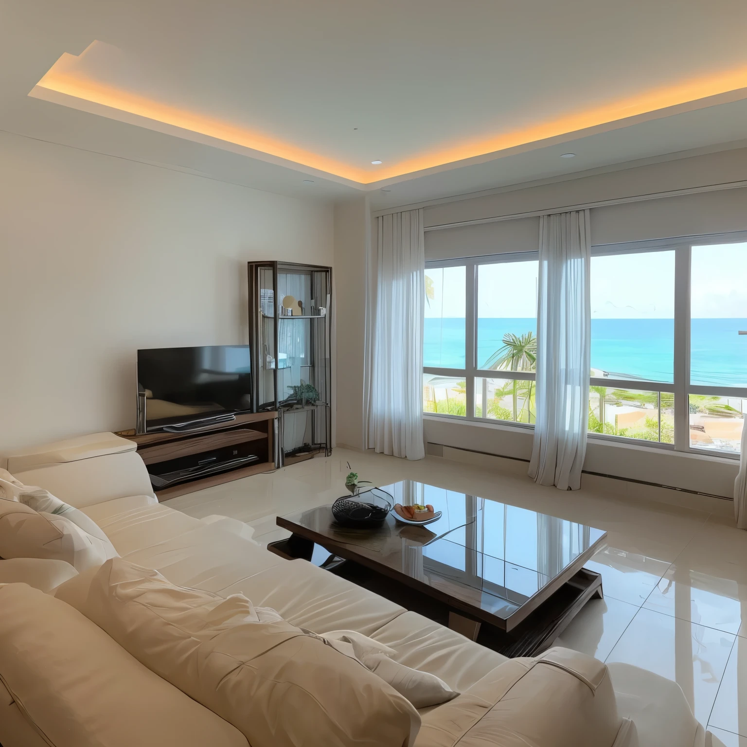 (Masterpiece: 1.1), Ultra-high definition, photorealistic: 1.5, Beach view private villa for sale, Exquisite architecture, Offering one-time opportunities with good returns on investment, Detailed presentation of the villa's exterior and interior, Blue ocean waves crashing against the white sandy shore in the background, Lush greenery and palm trees surrounding the property, Modern, contemporary design, Swimming pool with crystal clear water, Open-concept living room, Minimalist interior with wooden accents, White walls reflecting the sunlight, Large windows providing ample natural light, High-end appliances and fixtures, Spacious balcony overlooking