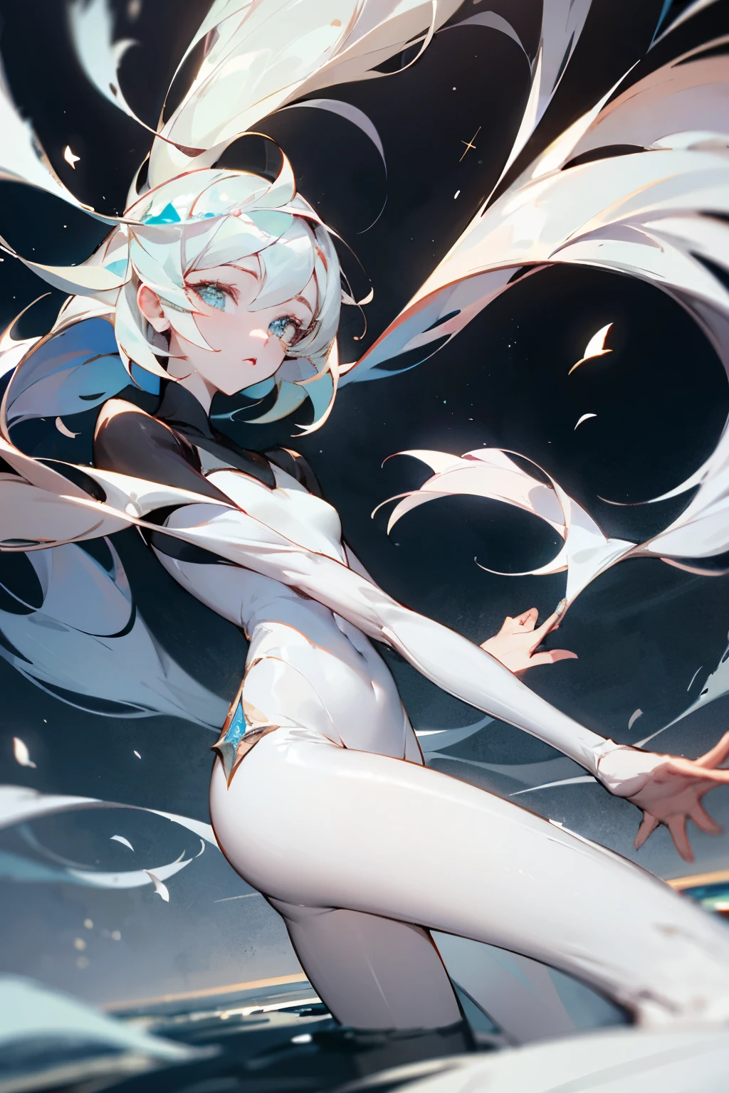 Like Land of the Lustrous、beautiful、beautiful、Very long hair、white diamond