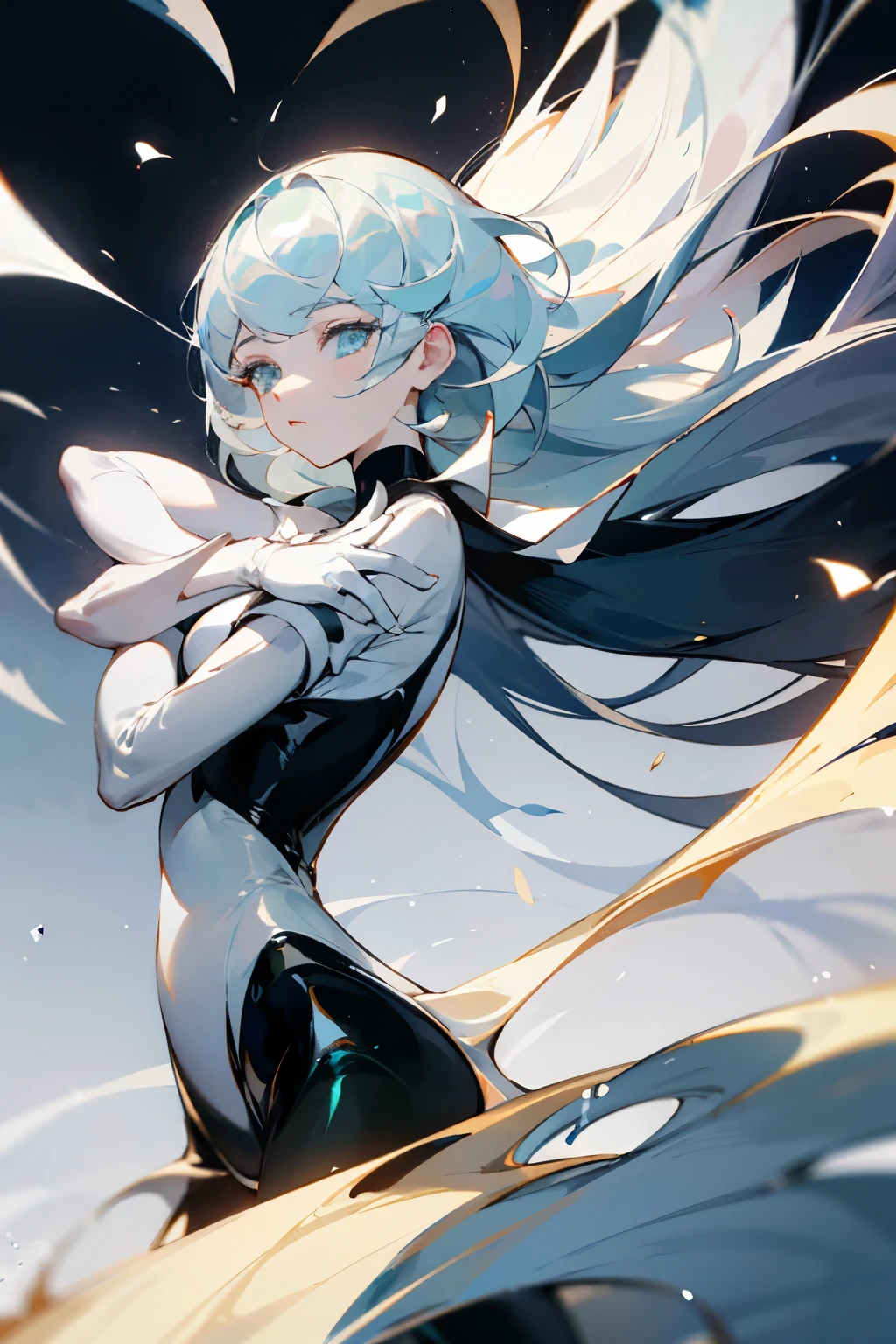 Like Land of the Lustrous、beautiful、beautiful、Very long hair、white diamond