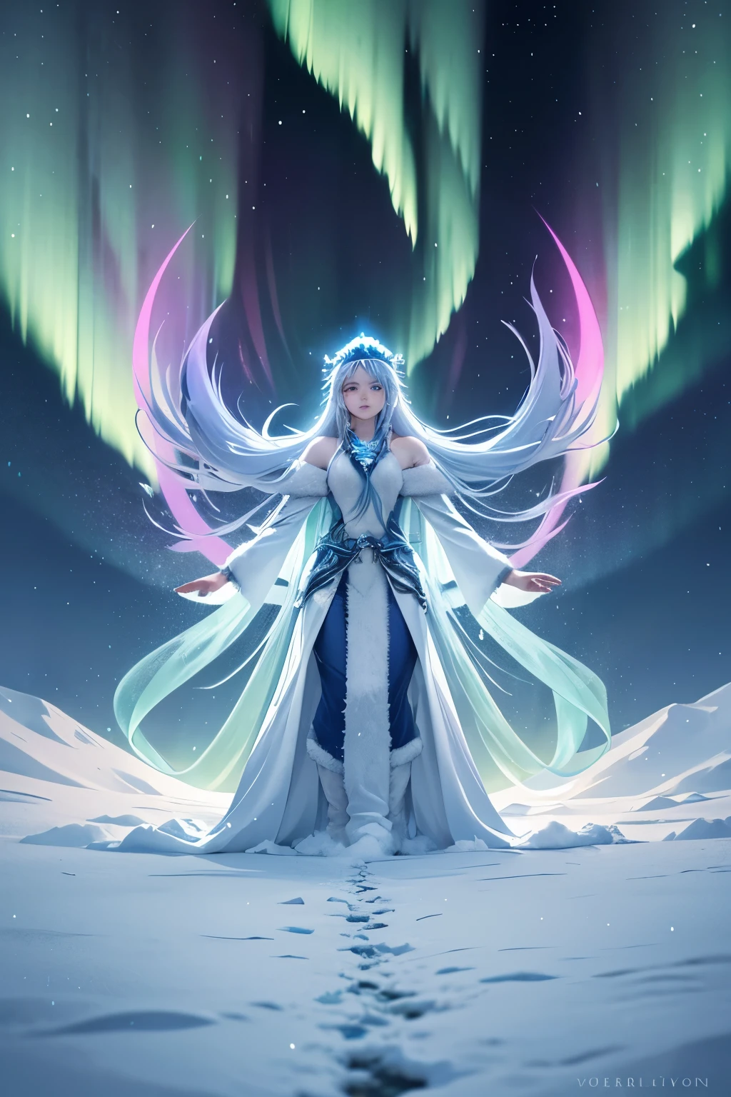 Gelid is a holy power that manifests as aurora lights, frost, and snow. It is inspired by and sourced from the long, cold nights of winter, and is associated with darkness, snow, frost, clear skies, and the northern lights.