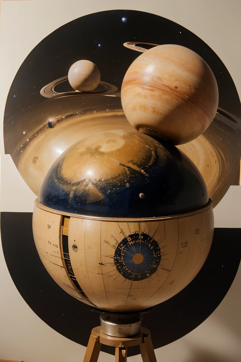 Oriental painting with Hanji background(Arithmetic) Draw the planets of the solar system in order of feeling.. Draw the planets so that their characteristics are clearly visible, and make them spherical in shape.. And of course the sun makes it stand out a little bit