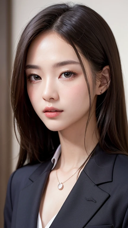 (masterpiece:1.3)、Very fine finish、(High resolution、8k:1.3)、(expensiveest quality、Ultra-realistic as a photo:1.5)、Sharp focus, ultra expensive definition face、The face is in focus、Ultra expensive definition and beautiful eyes、Eyes are symmetrical:1.3、High quality and beautiful skin、Firm Skin、Face close-up、1 expensive school girl、20-year-old、expensive 、Black suit、Very handsome、Very handsome、Natural Makeup, Glossy Lips、I'm Embarrassing by people staring at me、Strange facial expression、 Anxious expression、blush:1.3, Embarrassing:1.3、Looking into the camera,((male:1.5))