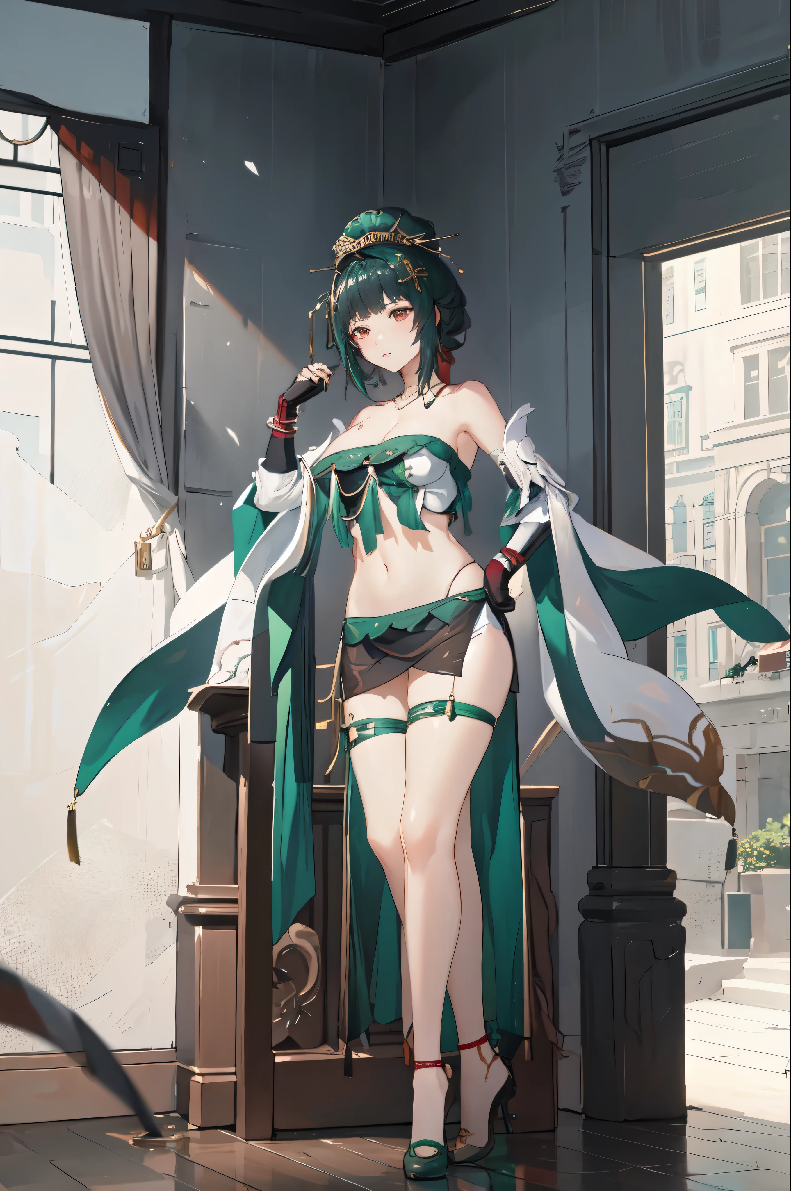 masterpiece, best quality BREAK solo, china dress, highres, 1girl, standing, (large breasts), mature female, hanying, Full body drawing, (masterpiece), (best quality), (hyperdetail), (illustration), ((extremely delicate and beautiful)), (detailed light), (prefect's body), full body drawing, dancer, Hanying, HanYing, sexy, sexy belly, sexy belly line, sexy belly button