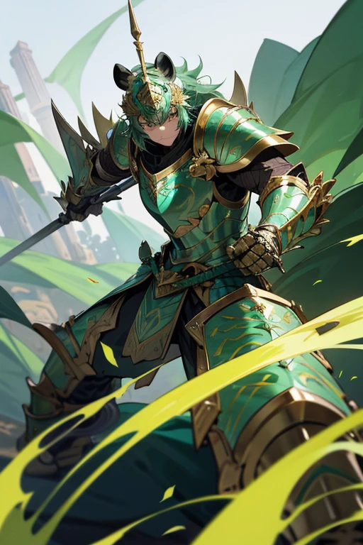 tiger knight, fine armor, Intricate Design, Silver, silk, 8k.sharp、View audience、overwhelmingly strong、Eyes are emerald green、male、Tiger-themed armor、
