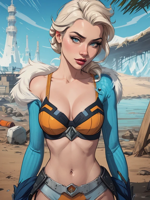 Personagem mulher estilo atompunk Fallout 4 Rainha Anna de Arendelle com marcas de guerras Imagem de desenho animado de uma mulher .Ilustra??o estilo desenho animado, estilo de arte dos desenhos animados, estilo de arte dos desenhos animados, digital illustration style, estilo atompunk design de personagens altamente detalhado, arte digital detalhada coragem, Forest fan art, Design de personagens de retrato, beautiful digital illustration, retrato de alta qualidade, Arte em quadrinhos, mulher jovem cabelo com transas lindas . Queen Anna of ArendelleBeautiful lined eyes Medium large bust and wonderful sexy clothes. image expression of sexual desire from waist to head illustration Queen Anne of Arendelle atompunk style Fallout 4