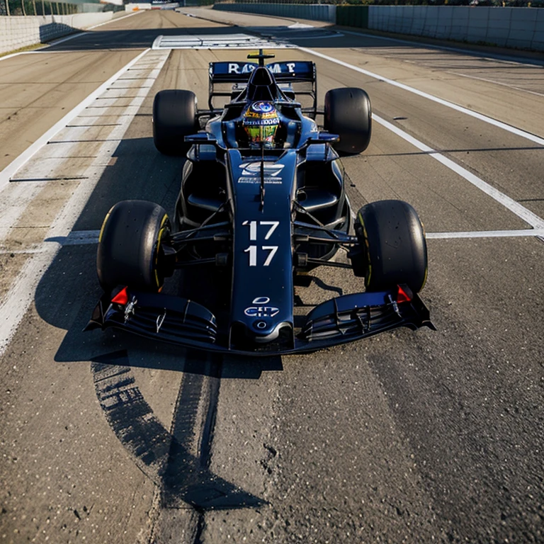 Formula 1 car, Equipe Blitzrennen, Number 17, Dourado e Navy Blue