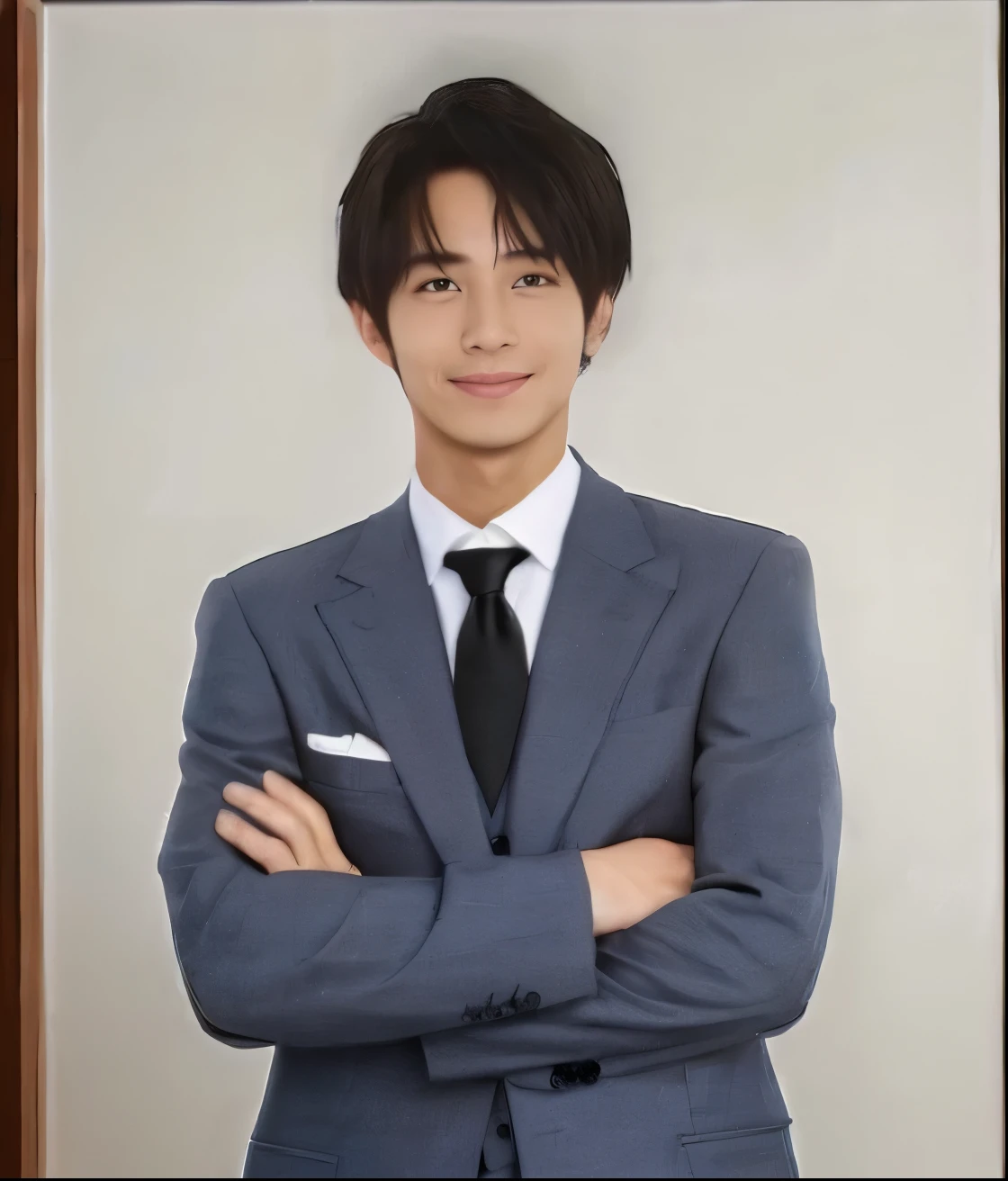 highest quality、Realistic photos、Black suit