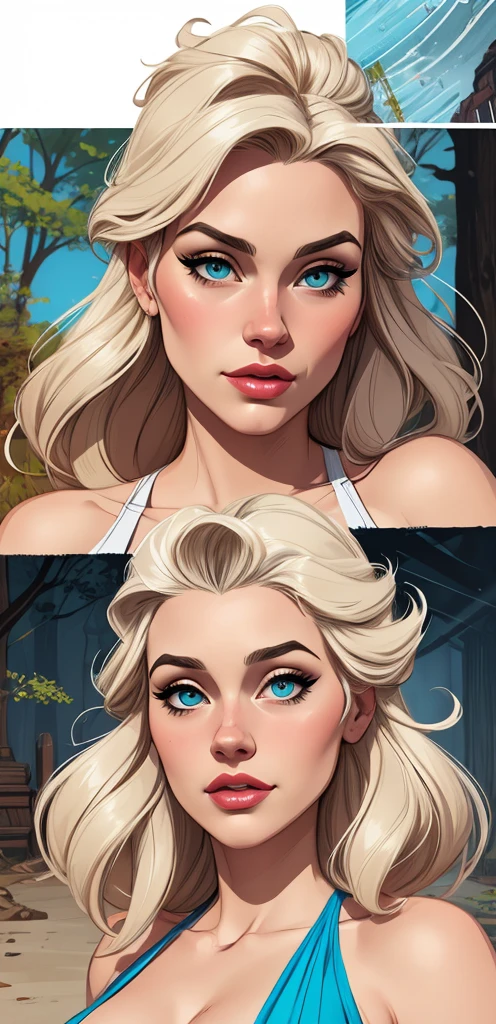 Personagem mulher estilo atompunk Fallout 4 Rainha Anna de Arendelle com marcas de guerras Imagem de desenho animado de uma mulher .Ilustra??o estilo desenho animado, estilo de arte dos desenhos animados, estilo de arte dos desenhos animados, digital illustration style, estilo atompunk design de personagens altamente detalhado, arte digital detalhada coragem, Forest fan art, Design de personagens de retrato, beautiful digital illustration, retrato de alta qualidade, Arte em quadrinhos, mulher jovem cabelo com transas lindas . Queen Anna of ArendelleBeautiful lined eyes Medium large bust and wonderful sexy clothes. image expression of sexual desire from waist to head illustration Queen Anne of Arendelle atompunk style Fallout 4