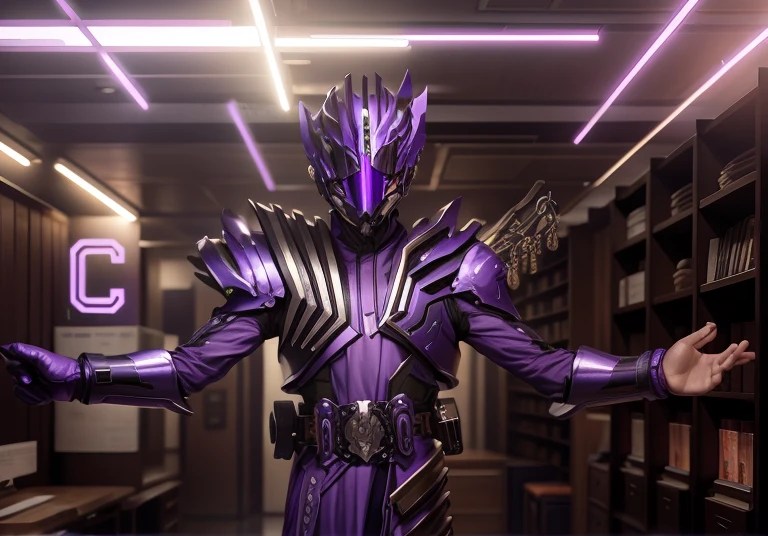 将颜色更改为purple黑,purple(Ensure its layering and armor texture,purple是主色调,全purple。,maintain shape,Can't figure it out,I will cut you to death)