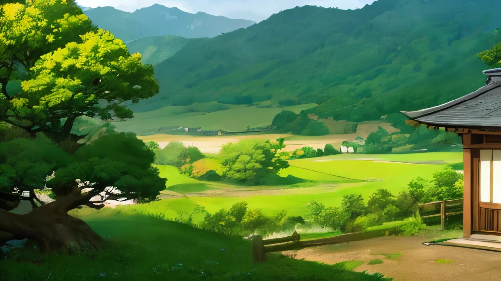 (masterpiece:1.2,highest quality),Nostalgic scenery,Japanese countryside,((Ghibli style)),8k resolution