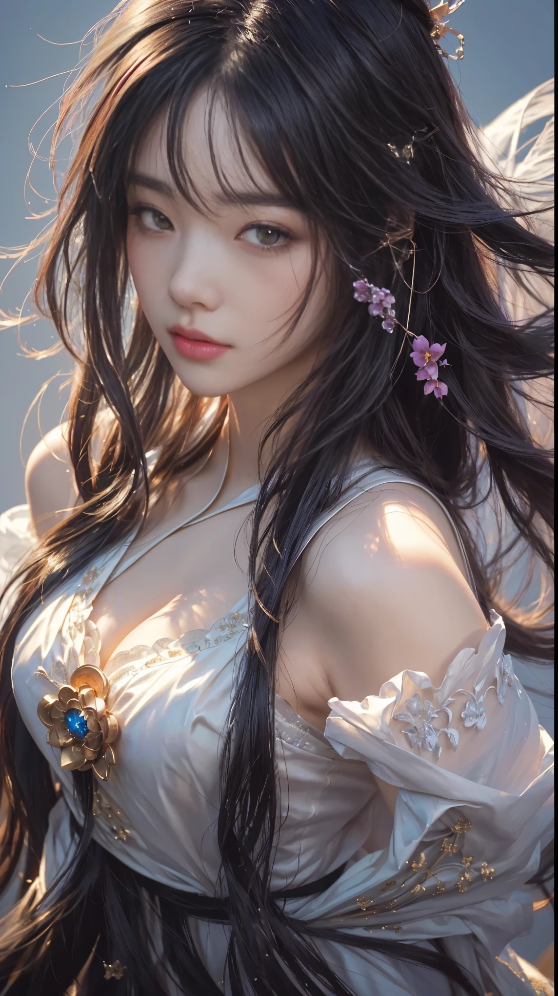 a close up of a woman with long hair wearing a dress, artwork in the style of guweiz, guweiz, guweiz on pixiv artstation, guweiz on artstation pixiv, extremely detailed artgerm, by Yang J, beautiful anime portrait, ! dream artgerm, beautiful alluring anime woman