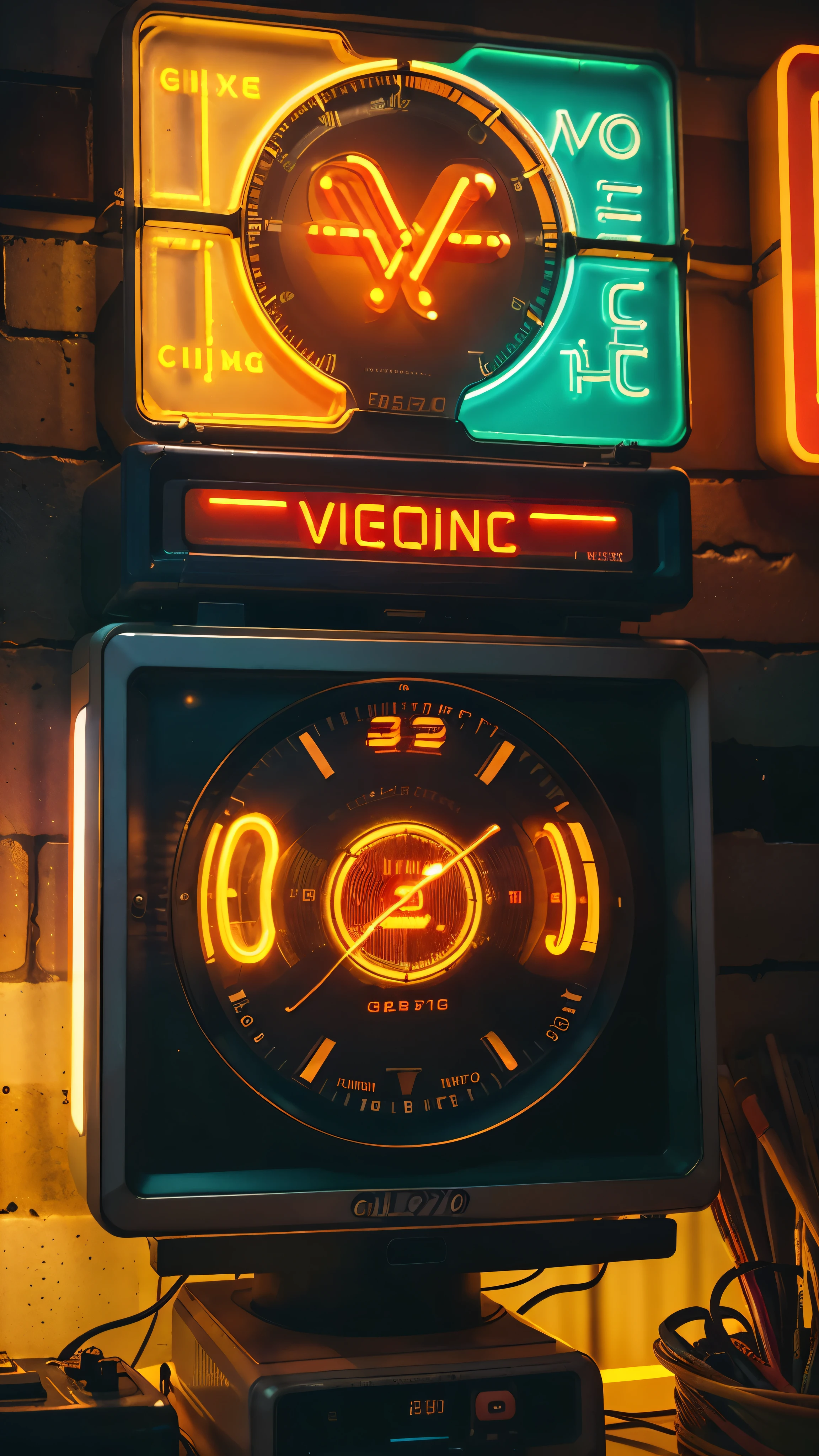 Analog:retro gadgets,cassette tapes,vinyl records
Digital:nostalgic digital clock,vintage computer
Neon lights:glowing signs,colorful neon tubes
Nostalgia:warm memories,old photographs,vintage atmosphere
High-quality:ultra-HD resolution,masterpiece:1.2,sumptuous colors
Art style:retro-futuristic design,cyberpunk aesthetics,glimmering lightscape
Lighting:soft, warm ambient light,gentle glow from neon signs

Analog: retro gadgets, cassette tapes, vinyl records
Digital: nostalgic digital clock, vintage computer
Neon lights: glowing signs, colorful neon tubes
Nostalgia: warm memories, old photographs, vintage atmosphere
High-quality: ultra-HD resolution, masterpiece:1.2, sumptuous colors
Art style: retro-futuristic design, cyberpunk aesthetics, glimmering lightscape
Lighting: soft, warm ambient light, gentle glow from neon signs