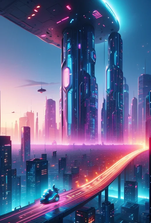 image taken from behind the shoulder of a GIRL with her back turned and DRESSED IN a red HOOD from a balcony of a futuristic building with, She is looking at an aerial view of an ultra-futuristic North American megalopolis, view of the entire city with many metal buildings and houses in dark colors from dark blue to black, a cidade tem tons de cinza metal, has smoky metal structures , industrial environment with smoke and fog around, carros escuros nas ruas, desert megalopolis, trilhos e trens modernos de de metal passando estre as ruas da cidade, tall futuristic metal buildings, many ultra modern buildings around, , as realistic as possible, As detailed as possible, Science fiction